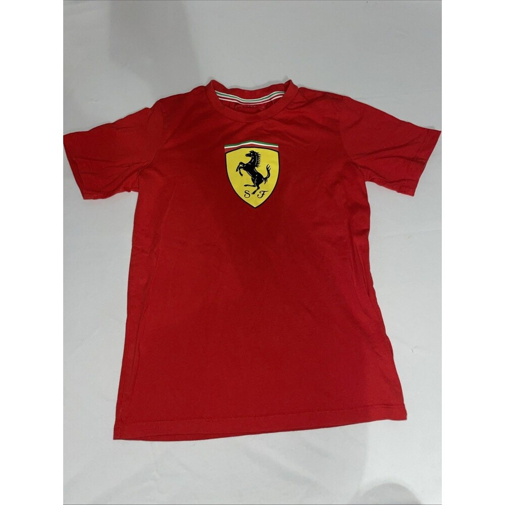 Scuderia Ferrari Kids T-Shirt Size 152 11-12Y Red Shield Logo Branded London F1